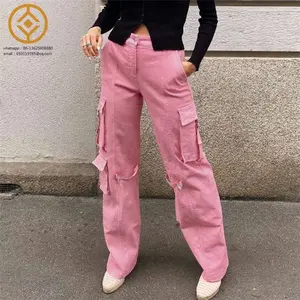 H8348C 2023 new Fashion Street Style Jeans Y2k girls Vintage Trousers Hippie