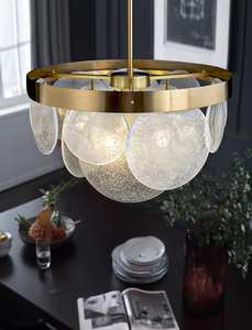 Zeal Lighting oro cepillado moderno hecho a mano burbuja vidrio colgante hogar interior vidrio colgante Luz - Product Image 4