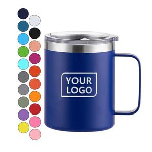 Mug isotherme de 12 oz avec poignée, en acier inoxydable à double paroi, avec revêtement par pulvérisation, pour le bureau, pour boissons chaudes et froides - Product Image 3