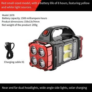 <span class=keywords><strong>2025</strong></span> nhà máy trực tiếp ngoài trời ABS LED <span class=keywords><strong>Torch</strong></span> USB đầu ra hiển thị điện không thấm nước IP65 cho lặn 3.7V cầm tay năng lượng mặt trời tìm kiếm ánh sáng - Product Image 5