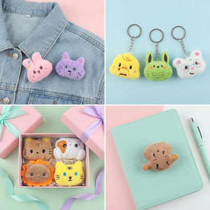 Jouets en peluche miniatures personnalisés, animaux en peluche de haute qualité, mini chat, tigre, lapin, cadeaux, jouets en peluche d'animaux de dessin animé - Product Image 3
