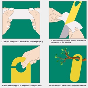 Piège à insectes collant double face imperméable pour la lutte antiparasitaire des plantes en serre - Product Image 3
