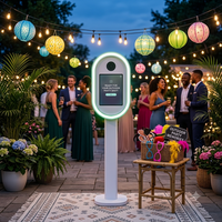 Nouvelle cabine photo portable pour selfie, DSLR et iPad, idéale pour les mariages et les fêtes, avec imprimante, support et flash.