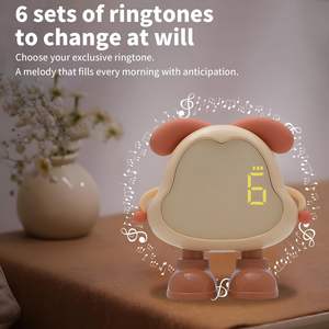 Sveglia per Bambini a Forma di Cane Dora - Orologio Digitale LED <span class=keywords><strong>da</strong></span> <span class=keywords><strong>Comodino</strong></span> con Funzione Sveglia e Luce Notturna |   Dispositivo per l'Addestramento al Sonno (Marrone) - Product Image 5