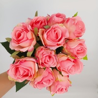 Bunga Mawar Sutra Buatan Tangan 42cm Tangkai Tunggal, Bunga Palsu Realistis dengan Sentuhan Alami, Dekorasi Bunga untuk Pernikahan dan Rumah