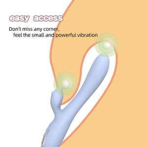 USB şarj edilebilir 10-Speed çift kafalı tavşan vibratör esnek yapay penis yumuşak kesim pembe tavşan g-spot stimülatörü ile yeni tasarım - Product Image 4