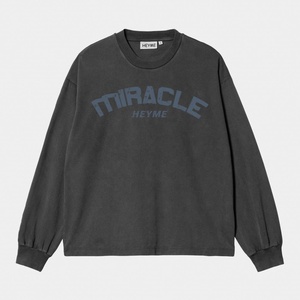 T-shirt baggy à manches longues en jersey de coton lavé vintage unisexe avec motif de lettres imprimées numériques à col rond pour hommes et femmes - Product Image 1