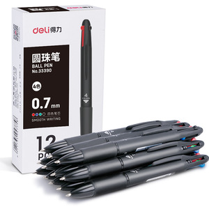 Bolígrafo Deli de 0.7mm, 4 Colores, Escritura Suave, para Uso en Oficina y Negocios - Product Image 1