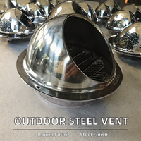 Grille d'aération moderne en acier inoxydable étanche pour système de climatisation extérieur HVAC, idéale pour sous-sol et atelier, installation facile