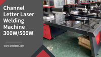 Machine de soudage laser à lettres de canal pour acier 300W/500W avec table de haute précision et pistolet de soudage