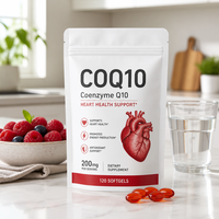 Acentiallabs 200mg Coenzyme Q10 (Ubiquinone) Capsules molles 120 unités Complément alimentaire Soutien antioxydant pour la santé cardiaque