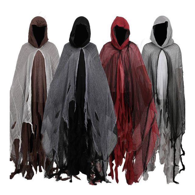 2024 Halloween Party Decorations Zombie Costume Cape for Cosplay Anime Death Costume