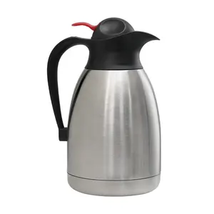 Nice One Double Wall Insulated Tea Coffee Carafe Pot Stainless Steel Vacuum Thermos Flask