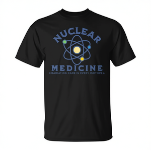 T-shirt pour technologiste en médecine nucléaire, radiologie, design Nuc Med Tech, noir, taille adulte unisexe - Product Image 2