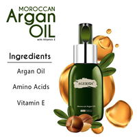 Huile d'Argan Bio du Maroc avec Acide Hyaluronique et Acides Aminés - Hydratant Capillaire Sans Rinçage Nourrissant pour la Réparation des Cheveux et la Santé du Cuir Chevelu