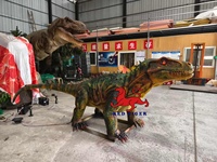 Dinosaure animatronique hautement réaliste, modèle de dinosaure électrique mobile pour exposition en parc à thème ou zoo