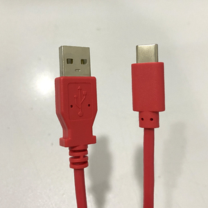 Kaicap USB 2.0ประเภท A ถึง Type-C 3A ชาร์จเร็วสายเคเบิลตัวผู้-ตัวผู้พร้อมแจ็กเก็ตพีวีซีและที่ป้องกันสายสำหรับคอมพิวเตอร์สีแดง1ม. - Product Image 6