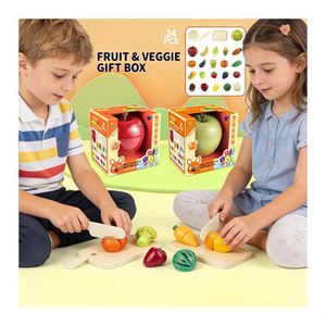 Juego de Juguetes de Comida para Jugar a la Cocina, Juguete de Cocina para Niños, Frutas y Verduras para Cortar, Juego de Roles Educativo para Niños - Product Image 3