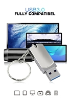 Flashdisk USB 3.0 Metal Keychain Baru 32GB 64GB 128GB Pen Drive 8GB 16GB Pendrive USB Memory Stick