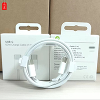 Kabel USB C ke USB C Braided 1M 2M 60W Pengisian Cepat Sinkronisasi Data untuk iPhone 15 16 17 iPad Laptop Samsung