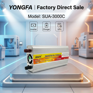 Convertisseur de courant pour voiture YONGFA <span class=keywords><strong>3000W</strong></span> 12V vers 220V à onde sinusoïdale modifiée avec chargeur de batterie intégré 10A tout-en-un - Product Image 1