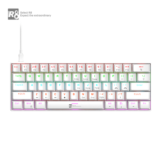 China Wholesale High Quality Low Profile Brown Blue Switch 61keys Mechanical Keyboards with Rgb