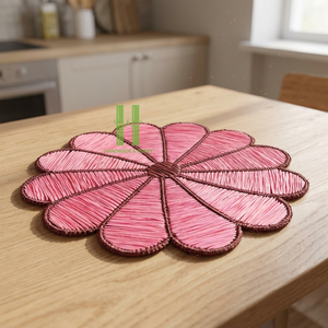 Set de table en corde de papier de qualité supérieure pour une décoration élégante de table florale, idéal pour les mariages, les événements et la décoration intérieure. Fabriqué au Vietnam. - Product Image 1