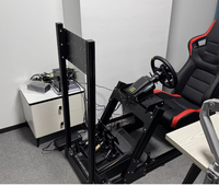 Simulador de Conducción de Realidad Virtual con Chasis de Simulación G29, Soporte para Volante y Asiento, Perfiles de Aluminio 4080 Personalizados