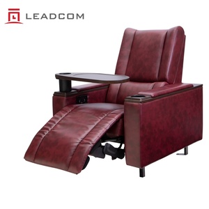 Fauteuil inclinable de cinéma VIP en cuir véritable LEADCOM LS-819 Zero Wall, entièrement rembourré, avec repose-pieds pliable, siège de théâtre VIP - Product Image 5