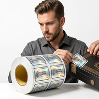 Étiquette autocollante personnalisée en PET, imperméable, thermosensible, résistante à l'huile, avec forme personnalisée et impression UV