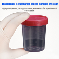 Vaso de Recolección de Muestras de Orina Estéril Desechable de PP de 120 ml con Tapa de Rosca, 250 Piezas/Caja, Personalizable OEM para Uso en Laboratorio