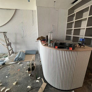 Pannello Decorativo da Parete Flessibile e Pieghevole con Onde 3D Scanalate in Legno di Rovere, Gomma o Pino - Product Image 3