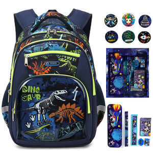 Mochilas escolares Cusangel de 16 pulgadas para niños, 3 estilos diferentes, estampado de dinosaurio, SAC a dos pour enfants, 14 regalos gratis, juego de papelería con insignia DIY - Product Image 1