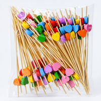 Bulk 120mm ongebleekte ecovriendelijke bamboe spiesjes, enkelvoudig, wegwerpbaar, voor feestjes, barbecues, fruit, vlees, voor cateringbedrijven
