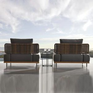 Villa moderna de color natural, atractivo estético, asientos profundos, muebles de jardín de <span class=keywords><strong>madera</strong></span>, sofá de <span class=keywords><strong>madera</strong></span> para exteriores - Product Image 6