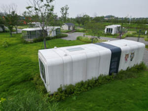 Kit de Casa de estructura de acero moderno, montaje de bricolaje simple, hermosa <span class=keywords><strong>vista</strong></span> para jardín o playa, incluye puertas y ventanas - Product Image 3