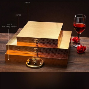 Juego de cubiertos gruesos y pesados de acero 18-10 dorado <span class=keywords><strong>mate</strong></span> de 24 piezas con caja de madera Juego de cubiertos para regalo familiar grande <span class=keywords><strong>Vajilla</strong></span> 24 piezas - Product Image 3