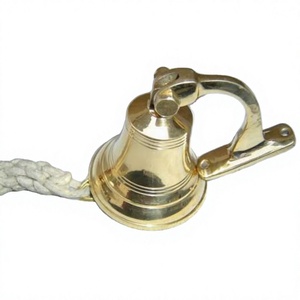 <b>Brass</b> Home Door <b>Bell</b> Handmade Antiqued Vintage Metal Ship <b>Bell</b> Solid Crafts Decorative Hanging Luxury <b>Bells</b> Nautical Accessories - Product Image 1