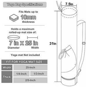 Bolsa de Transporte para Esterilla de Yoga con Bolsillo para Botella de Agua y Bolsillo Inferior Impermeable, Organizador Multifuncional para Gimnasio, Ejercicio y Viajes - Product Image 3