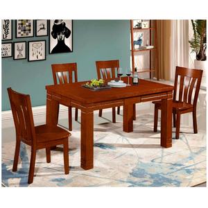Juego de Mesa de Comedor de Madera Maciza de Estilo Moderno con 4 Sillas, Ideal para el Comedor - Product Image 4