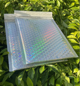 Biodegradable Holográfico <span class=keywords><strong>Poly</strong></span> Mailing Jewelry Packaging Rose Gold <span class=keywords><strong>Pink</strong></span> White Sobre Bolsa Burbuja para Promoción de Supermercado - Product Image 2