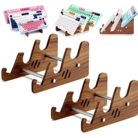 Support d'affichage pour clavier, support de clavier en bois à 3 niveaux, plateau de rangement pour ordinateur, tablette, cadre photo, rangement de bureau, décoration