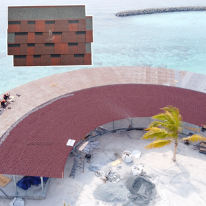 Tejas Asfálticas Rojas Modernas de Doble Capa, Tejas Asfálticas Laminadas para Techos de Resorts en <span class=keywords><strong>Bali</strong></span> - Product Image 1
