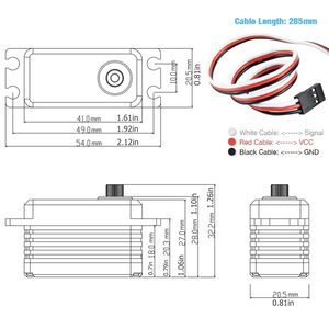 เซอร์โว XQ-Power 20 กก. แบบไร้แปรงถ่าน ดิจิตอล โปรไฟล์ต่ำ สำหรับรถบังคับวิทยุขนาด 1/10 รถดริฟท์ รถบักกี้ เครื่องบิน เจ็ท โดรน - Product Image 3