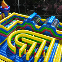 Château gonflable géant commercial pour intérieur/extérieur, aire de jeux, parc d'attractions