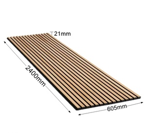 Pannello <span class=keywords><strong>di</strong></span> parete fonoassorbente in <span class=keywords><strong>legno</strong></span> <span class=keywords><strong>con</strong></span> <span class=keywords><strong>pannelli</strong></span> acustici in fibra <span class=keywords><strong>di</strong></span> poliestere Akustikpaneele - Product Image 1