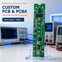 PCBA  Papan Kontrol Speaker Jam Alarm OEM ODM Perakitan PCB Pabrik Shenzhen dengan SMT dan Pengujian Fungsional