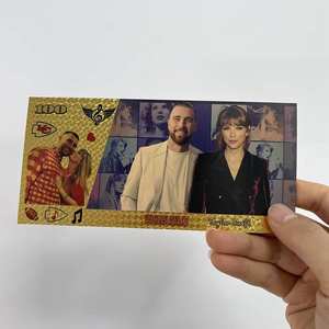 Envío Gratis, Recuerdo de Corazón, Billete de Polímero Chapado en Oro de Taylor <span class=keywords><strong>Swift</strong></span> y Travis <span class=keywords><strong>Scott</strong></span>, Diseño Personalizado - Product Image 2