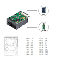 Télémètre laser industriel 100m Module de capteur laser avec sortie TTL//RS232 Capteur de mesure de distance laser vert