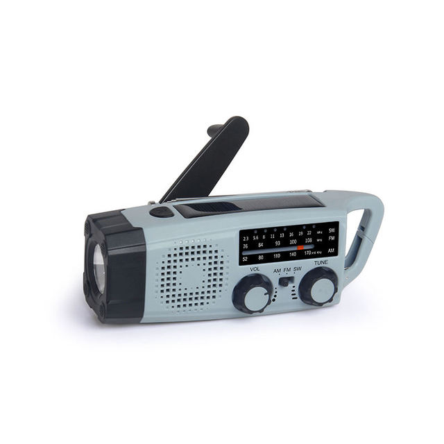 Solar Radios Battery Operated Crank Emergency Radio 2000mAh NOAA/AM/FM Weather Radios with Power Bank Phone Charger, Flashlight